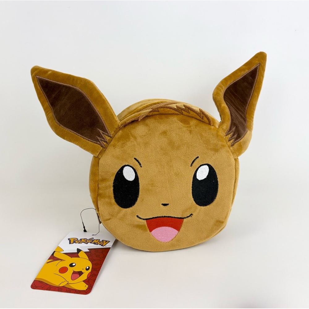 Pokemon Eevee Bioworld Figural Plush Makeup Bag - NWT New With Tags